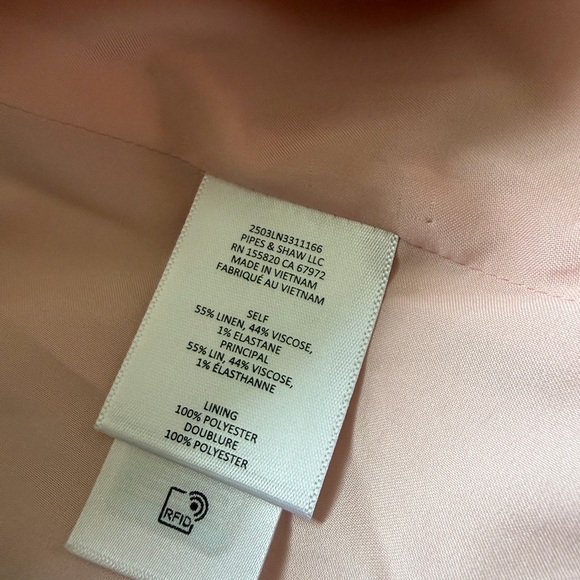 New without tags Veronica Beard Lois Linen Vest in PINK SHELL - Picture 6 of 16